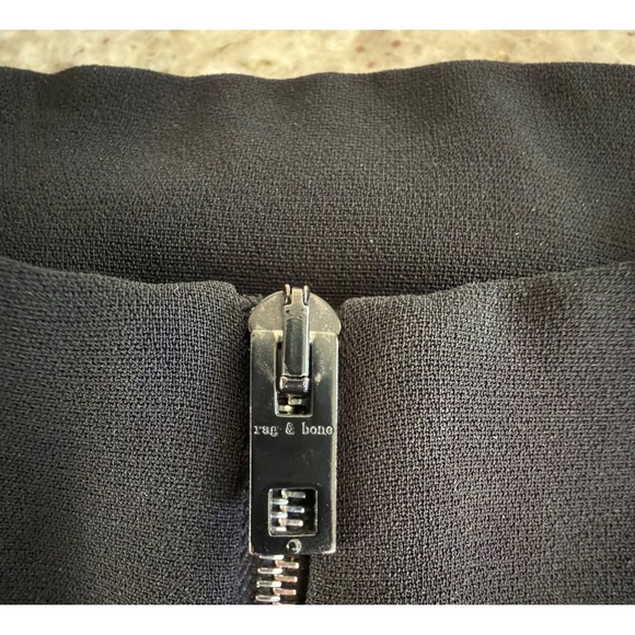 Rag & Bone Black Sleeveless Leather Trim Peplum Top Size 4 - Picture 5 of 7